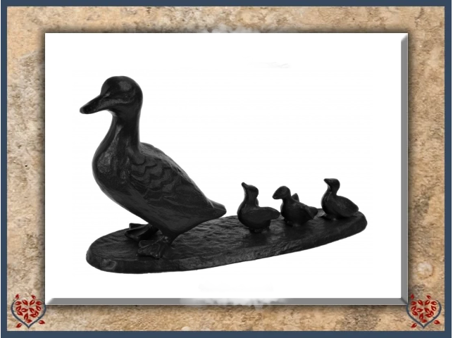 DUCK FAMILY ~ METAL FIGURINE | Figurine - Paul Martyn Interiors