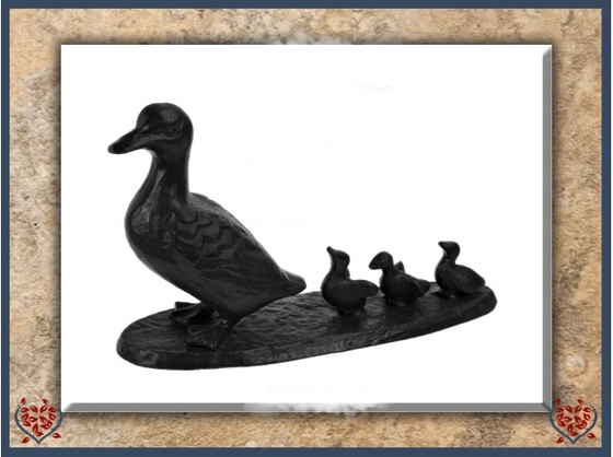 DUCK FAMILY ~ METAL FIGURINE | Figurine - Paul Martyn Interiors