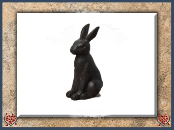 RABBIT 7.9CM (CAST IRON) | Decor
