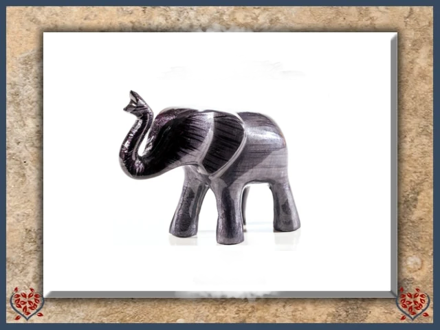 BLACK ELEPHANT TRUNK UP (LARGE) | Decor - Paul Martyn Interiors