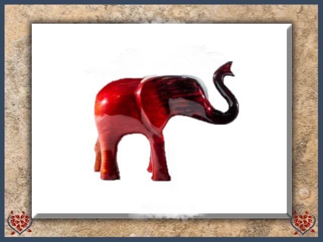 RED ELEPHANT TRUNK UP (EXTRA LARGE) | Decor - Paul Martyn Interiors