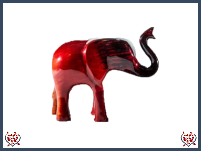 RED ELEPHANT TRUNK UP (EXTRA LARGE) | Decor - Paul Martyn Interiors