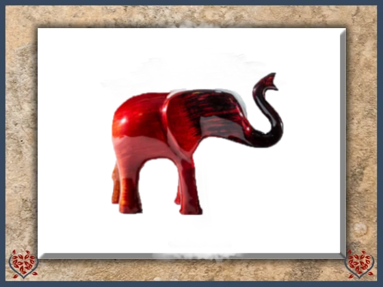 RED ELEPHANT TRUNK UP (EXTRA LARGE) | Decor - Paul Martyn Interiors