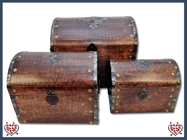 DOMED BOX WITH METAL OVERLAY - WOODEN BOX | Wooden Boxes & Bowls - Paul Martyn Interiors