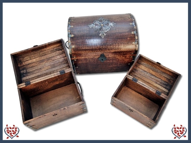 DOMED BOX WITH METAL OVERLAY - WOODEN BOX | Wooden Boxes & Bowls - Paul Martyn Interiors