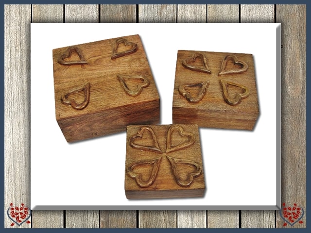 HEART BOXES - WOODEN BOX | Wooden Boxes & Bowls - Paul Martyn Interiors