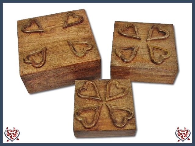 HEART BOXES - WOODEN BOX | Wooden Boxes & Bowls - Paul Martyn Interiors