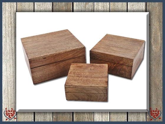 SQUARE BOX  - WOODEN BOX | Wooden Boxes & Bowls - Paul Martyn Interiors