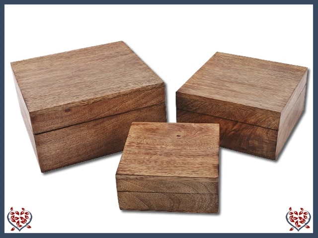 SQUARE BOX  - WOODEN BOX | Wooden Boxes & Bowls - Paul Martyn Interiors