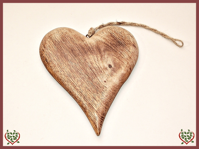 SOLID HANGING HEART | Wooden Home Accessories - Paul Martyn Interiors