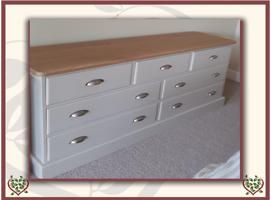 3 OVER 4 LOW CHEST OF DRAWERS