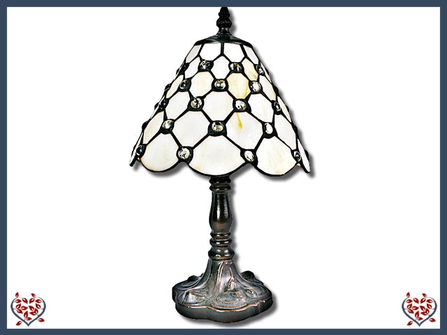 TIFFANY TABLE LAMP ~ CREAM (SML) | Lighting