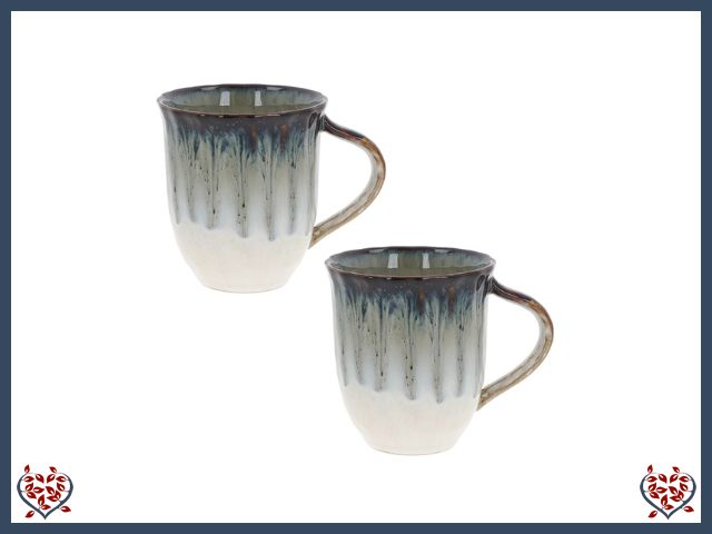 REACTIVE GLAZE BLUE MUG ~ SET OF 2 | Mugs - Paul Martyn Interiors