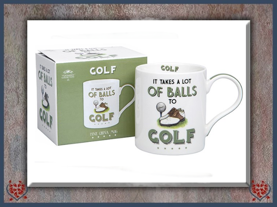 CHEEKY SPORT MUG ~ GOLF | Mugs - Paul Martyn Interiors