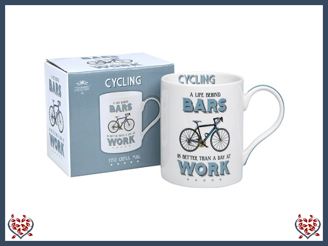 CHEEKY SPORT MUG ~ CYCLING | Mugs - Paul Martyn Interiors