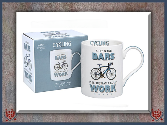CHEEKY SPORT MUG ~ CYCLING | Mugs - Paul Martyn Interiors