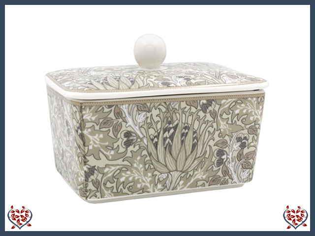 WILLIAM MORRIS ARTICHOKE BUTTER DISH | China & Ceramics - Paul Martyn Interiors