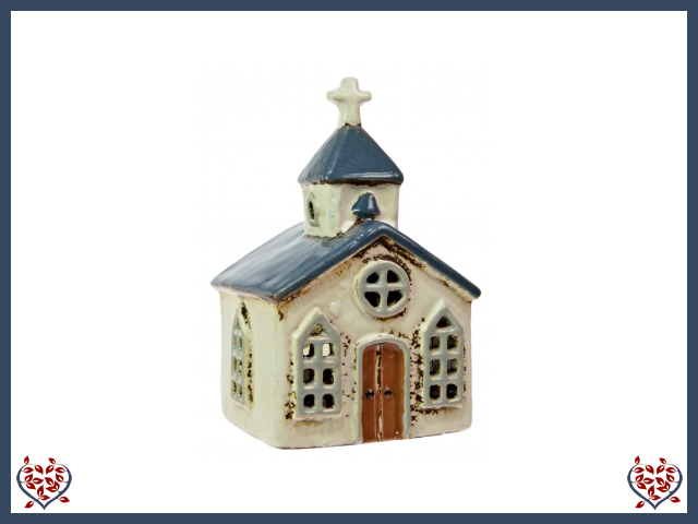 CERAMIC TEALIGHT CHURCH | Ceramic - Paul Martyn Interiors