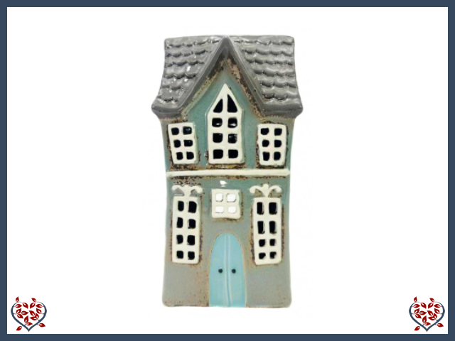 CERAMIC TEALIGHT HOUSE ~ GREY | Ceramic - Paul Martyn Interiors