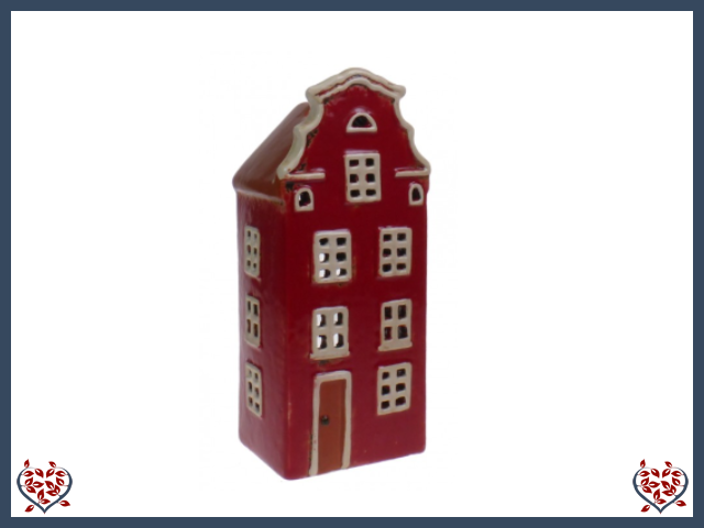 CERAMIC TEALIGHT HOUSE ~ RED | Ceramic - Paul Martyn Interiors