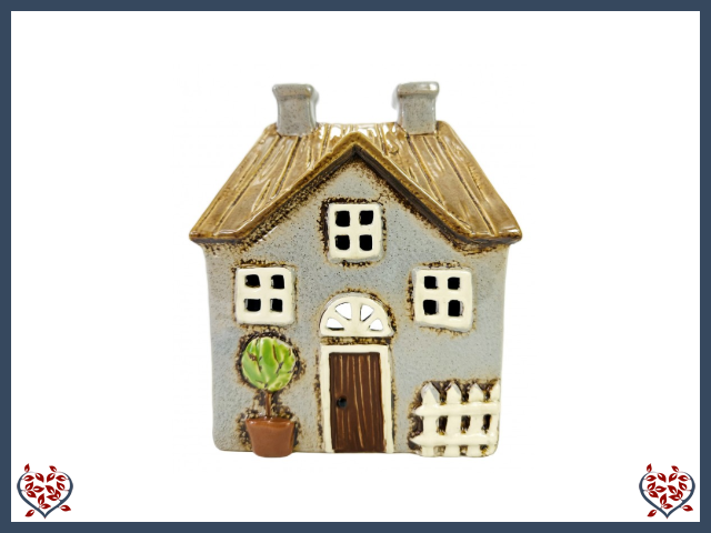 CERAMIC TEALIGHT PICKET FENCE COTTAGE | Ceramic - Paul Martyn Interiors