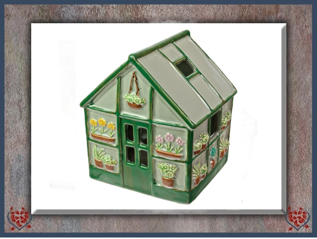 CERAMIC GREENHOUSE TEALIGHT | Ceramic - Paul Martyn Interiors