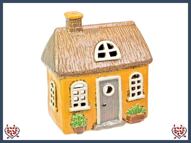 CERAMIC TEALIGHT COTTAGE  | China, Glass and Ceramics