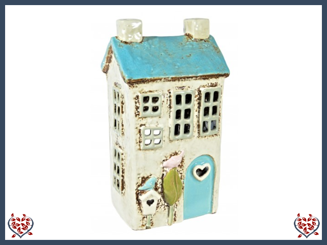 CERAMIC LOVE HEART HOUSE TEALIGHT | China, Glass and Ceramics