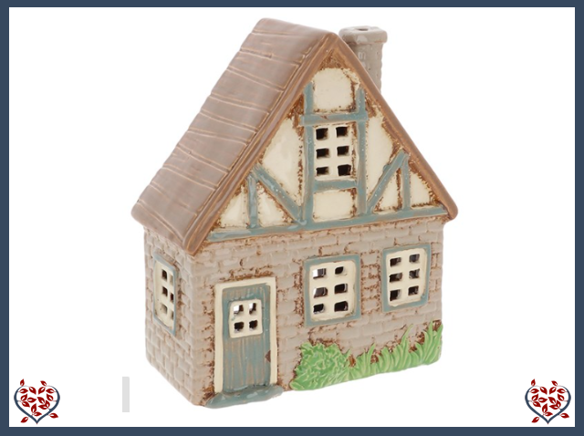 CERAMIC TEALIGHT VILLAGE POTTERY GARDEN TUDOR HOUSE | Ceramic - Paul Martyn Interiors