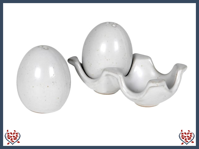 PORCELAIN EGG BOW SALT & PEPPER POTS | China & Ceramics - Paul Martyn Interiors