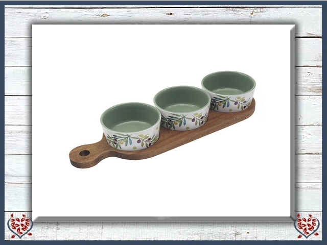 OLIVE GROVE SNACK DISHES ON TRAY | Kitchenware