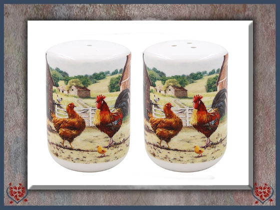 COCKEREL & HEN SALT & PEPPER | China & Ceramics - Paul Martyn Interiors