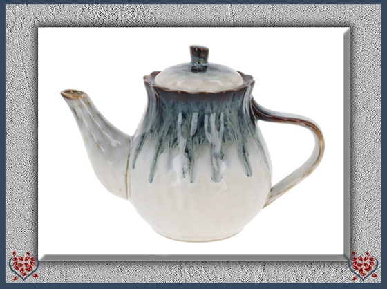 REACTIVE GLAZE BLUE TEAPOT | Mugs - Paul Martyn Interiors