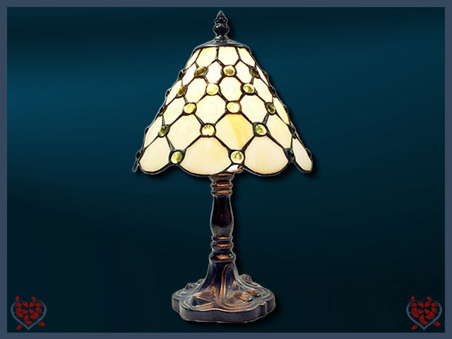 TIFFANY TABLE LAMP ~ CREAM (SML) | Lighting