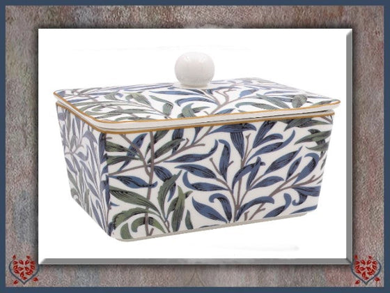 WILLIAM MORRIS  WILLOW BOUGH BUTTER DISH | China & Ceramics - Paul Martyn Interiors