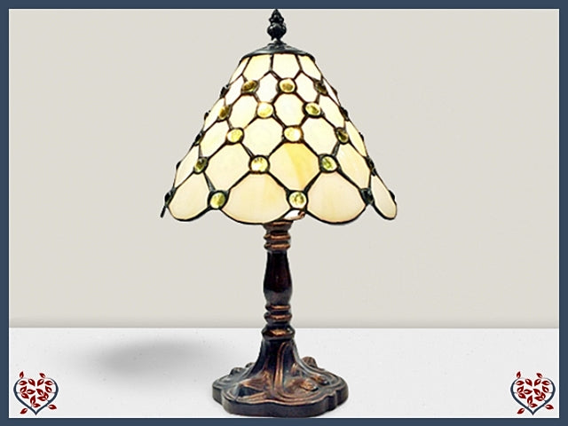 TIFFANY TABLE LAMP ~ CREAM (SML) | Lighting