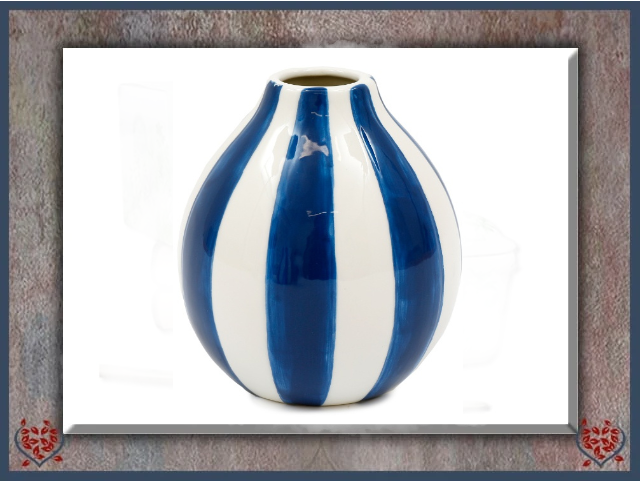 BLUE STRIPE VASE | China, Glass and Ceramics