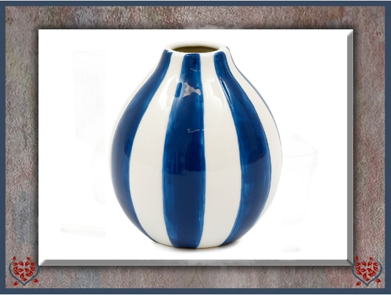 BLUE STRIPE VASE | China, Glass and Ceramics