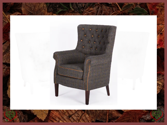 HARRIS TWEED FABRIC ARMCHAIR ~ ARMCHAIRS