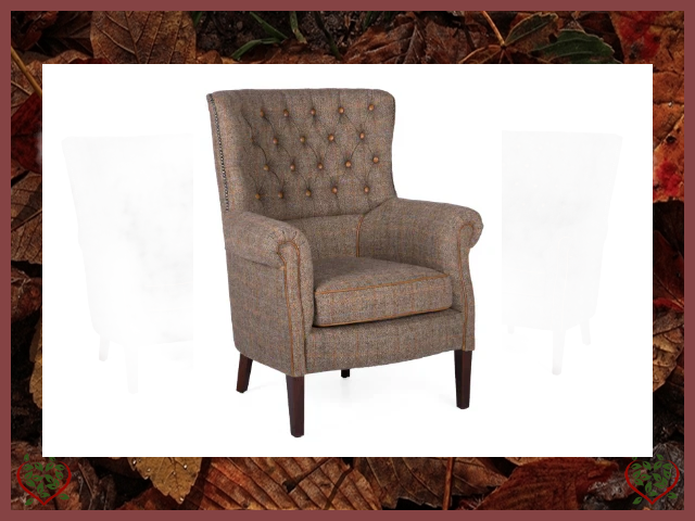 HARRIS TWEED FABRIC ARMCHAIR ~ ARMCHAIRS