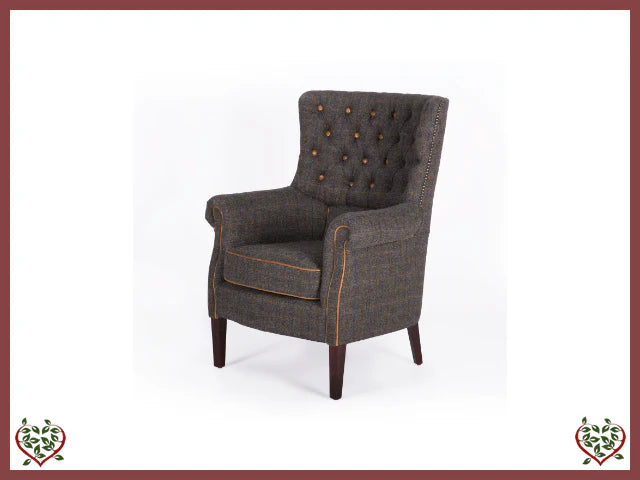 HARRIS TWEED FABRIC ARMCHAIR ~ ARMCHAIRS