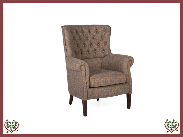 HARRIS TWEED FABRIC ARMCHAIR ~ ARMCHAIRS