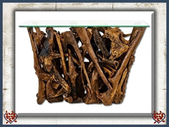 TEAK ROOT HALL TABLE ~ WOODLAND COLLECTION - Paul Martyn Interiors