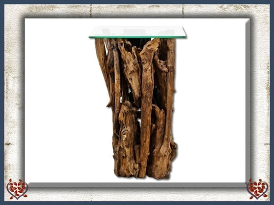 TEAK ROOT LAMP TABLE ~ WOODLAND COLLECTION - Paul Martyn Interiors