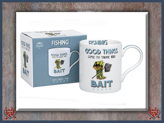 CHEEKY SPORT MUG ~ FISHING | Mugs - Paul Martyn Interiors