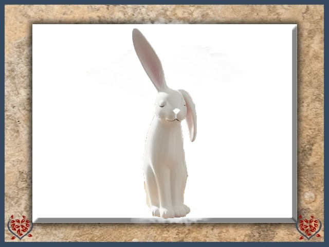 WHITE PORCELAIN BUNNY (EAR DOWN) | Decor - Paul Martyn Interiors