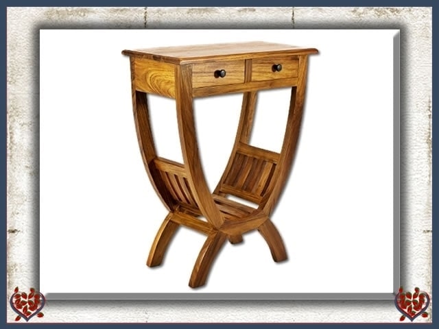 CANTIK HALL TABLE 2 DRAWERS ~ TEAK COLLECTION - Paul Martyn Interiors