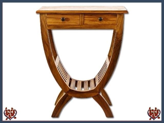 CANTIK HALL TABLE 2 DRAWERS ~ TEAK COLLECTION - Paul Martyn Interiors