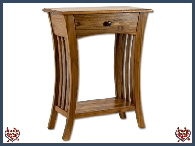 CURVED LEG HALL TABLE ~ TEAK COLLECTION - Paul Martyn Interiors