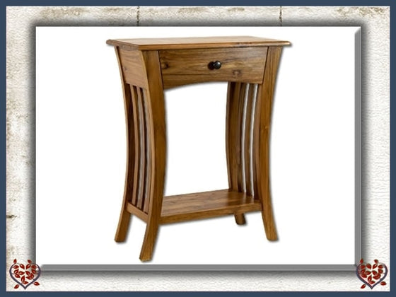 CURVED LEG HALL TABLE ~ TEAK COLLECTION - Paul Martyn Interiors